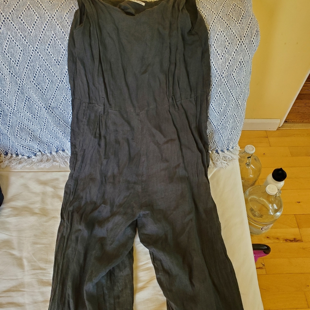 Black Crane linen jumpsuit